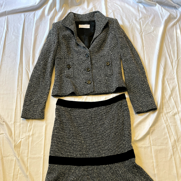 Valentino Roma Black White Two-Piece Suit